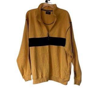 IZOD PerformX size XL Men's Yellow and Navy 1/4 Zip Sweatshirt